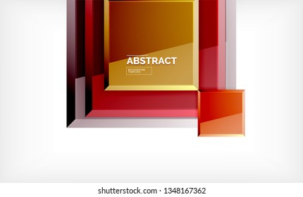 Square geometrical background, vector illustration