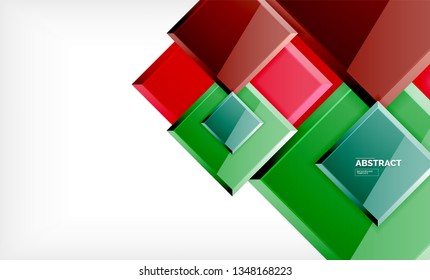 Square geometrical background, vector illustration