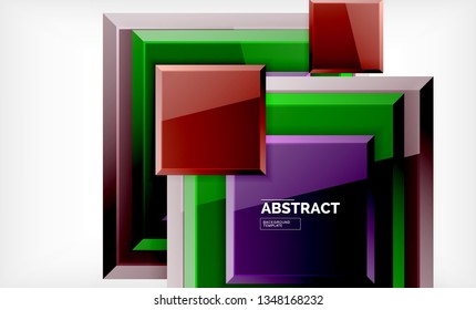 Square geometrical background, vector illustration