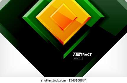 Fondo geométrico cuadrado, ilustración vectorial