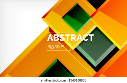 Square geometrical background, vector illustration