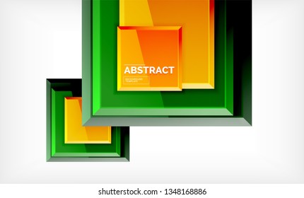 Square geometrical background, vector illustration