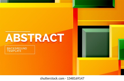 Square geometrical background, vector illustration