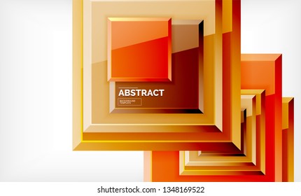 Square geometrical background, vector illustration