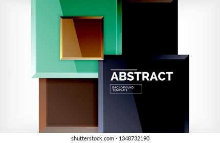 Square geometrical background, vector illustration