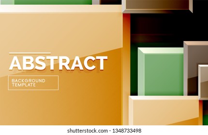 Square geometrical background, vector illustration
