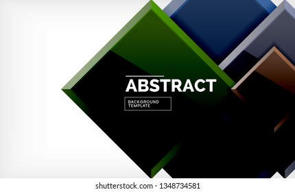 Square geometrical background, vector illustration