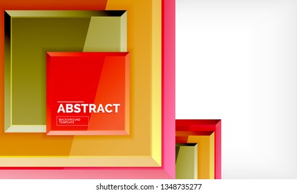 Square geometrical background, vector illustration