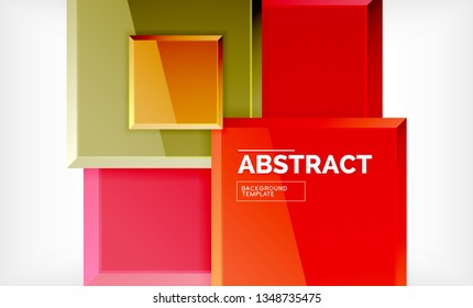 Square geometrical background, vector illustration