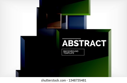 Square geometrical background, vector illustration