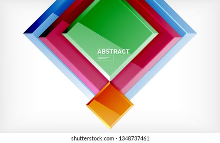 Square geometrical background, vector illustration