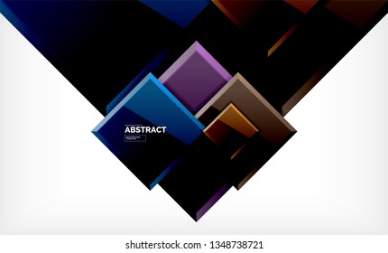 Square geometrical background, vector illustration