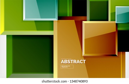 Square geometrical background, vector illustration