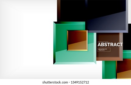 Fondo geométrico cuadrado, ilustración vectorial
