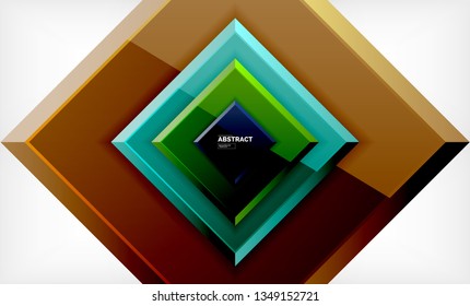 Square geometrical background, vector illustration