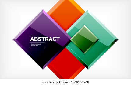 Square geometrical background, vector illustration