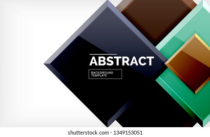 Square geometrical background, vector illustration