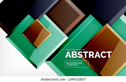 Square geometrical background, vector illustration