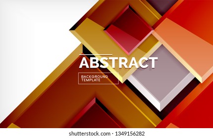 Square geometrical background, vector illustration
