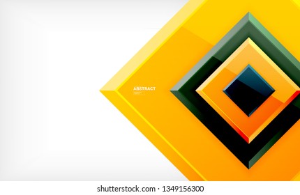 Square geometrical background, vector illustration