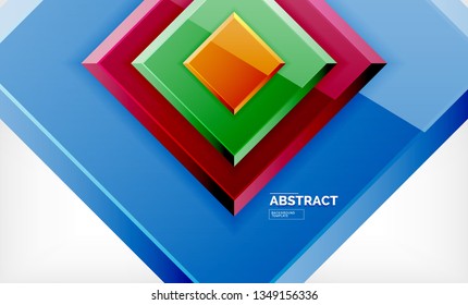 Square geometrical background, vector illustration