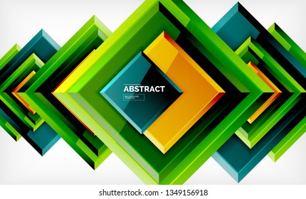Fondo geométrico cuadrado, ilustración vectorial