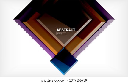 Square geometrical background, vector illustration