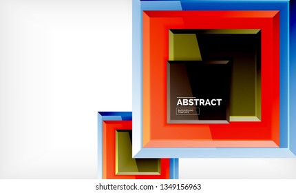Fondo geométrico cuadrado, ilustración vectorial