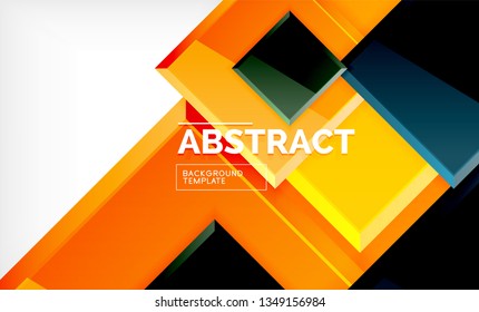 Square geometrical background, vector illustration