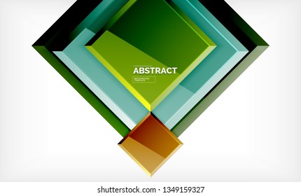 Square geometrical background, vector illustration