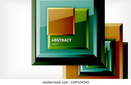 Square geometrical background, vector illustration