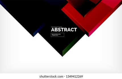 Square geometrical background, vector illustration