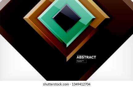 Square geometrical background, vector illustration