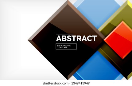 Square geometrical background, vector illustration