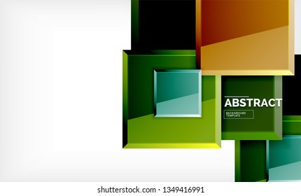 Square geometrical background, vector illustration