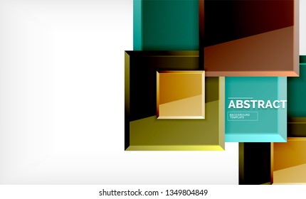 Square geometrical background, vector illustration