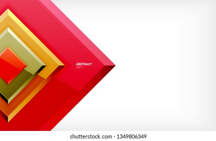 Square geometrical background, vector illustration