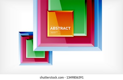 Square geometrical background, vector illustration