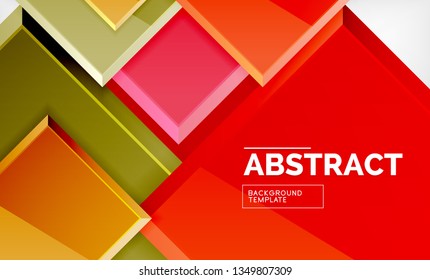 Fondo geométrico cuadrado, ilustración vectorial