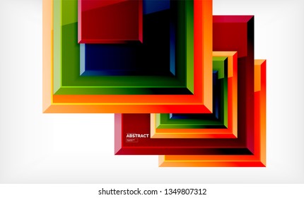 Square geometrical background, vector illustration