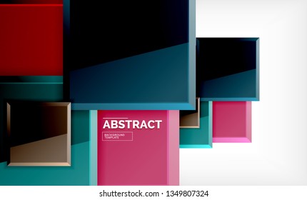 Square geometrical background, vector illustration