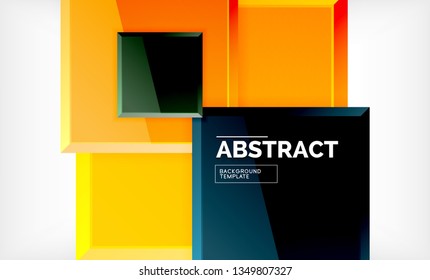 Fondo geométrico cuadrado, ilustración vectorial