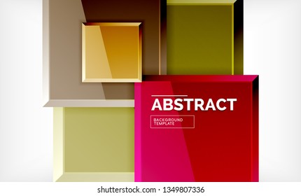 Square geometrical background, vector illustration