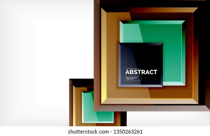 Fondo geométrico cuadrado, ilustración vectorial