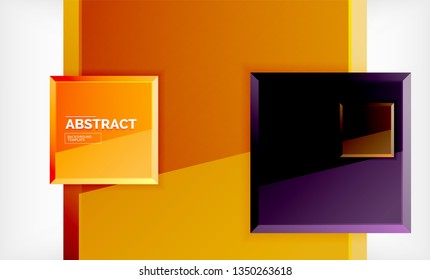 Square geometrical background, vector illustration