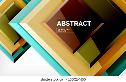 Square geometrical background, vector illustration