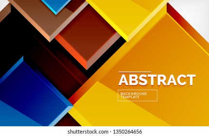 Square geometrical background, vector illustration
