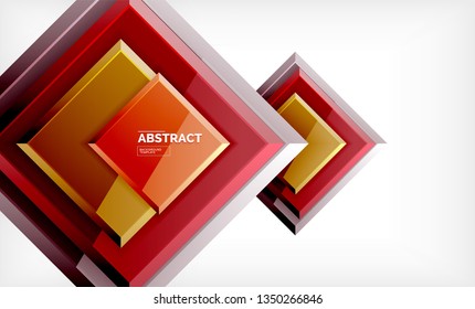 Fondo geométrico cuadrado, ilustración vectorial