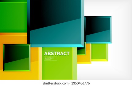 Square geometrical background, vector illustration