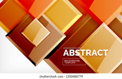 Square geometrical background, vector illustration